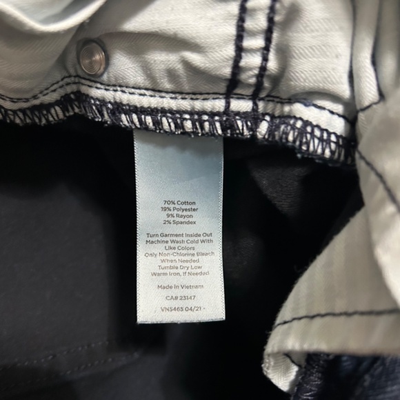 Talbots Womens Jeans 22W Blue Denim Barely Boot Cut Dark Wash Stretch 29" Inseam - Picture 8 of 10